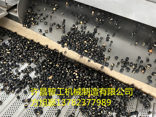 客戶寄來黑豆來廠試機炒制